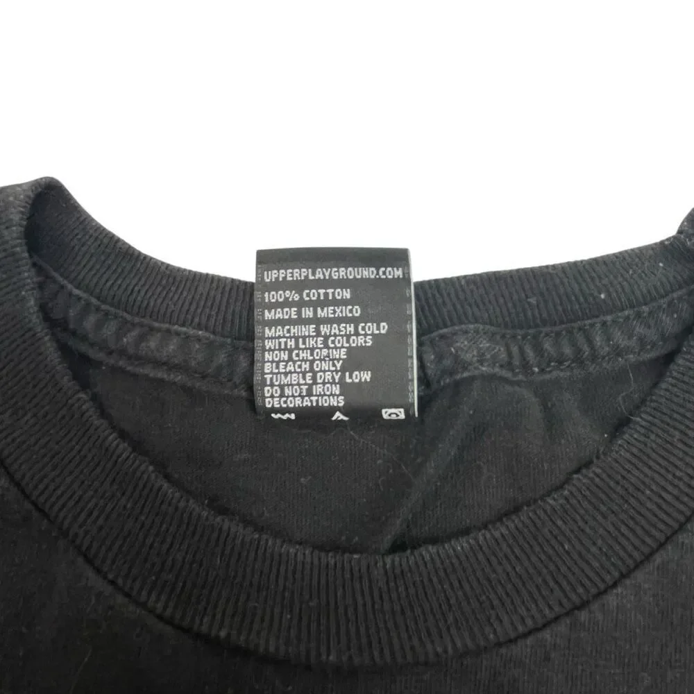 Upper Playground Men’s Nino Brown Graphic Short Sleeve T-Shirt Black Size XL